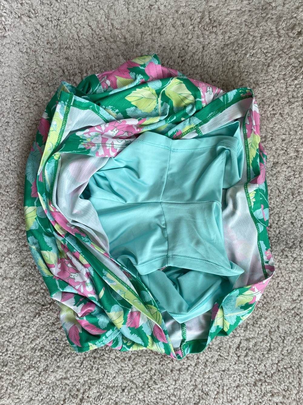 Sport Haley Tropical Green Pink Floral High Rise Athletic Golf Skort Size Small - Picture 9 of 10